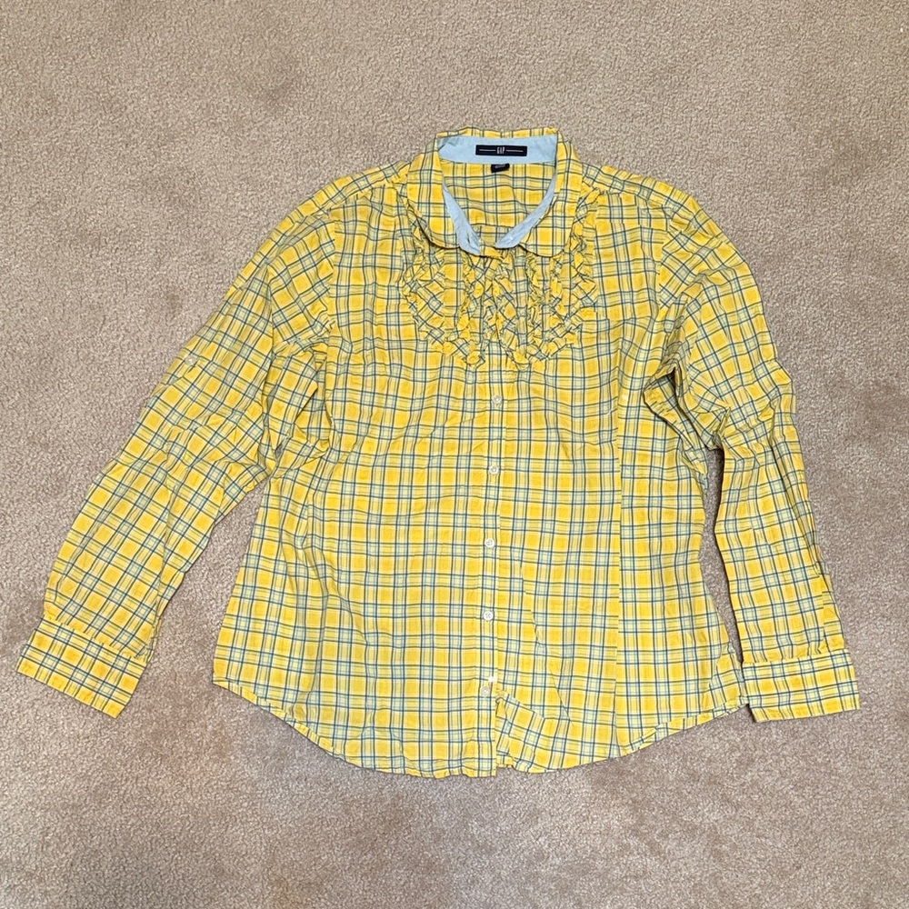Gap Yellow Button Down Shirt